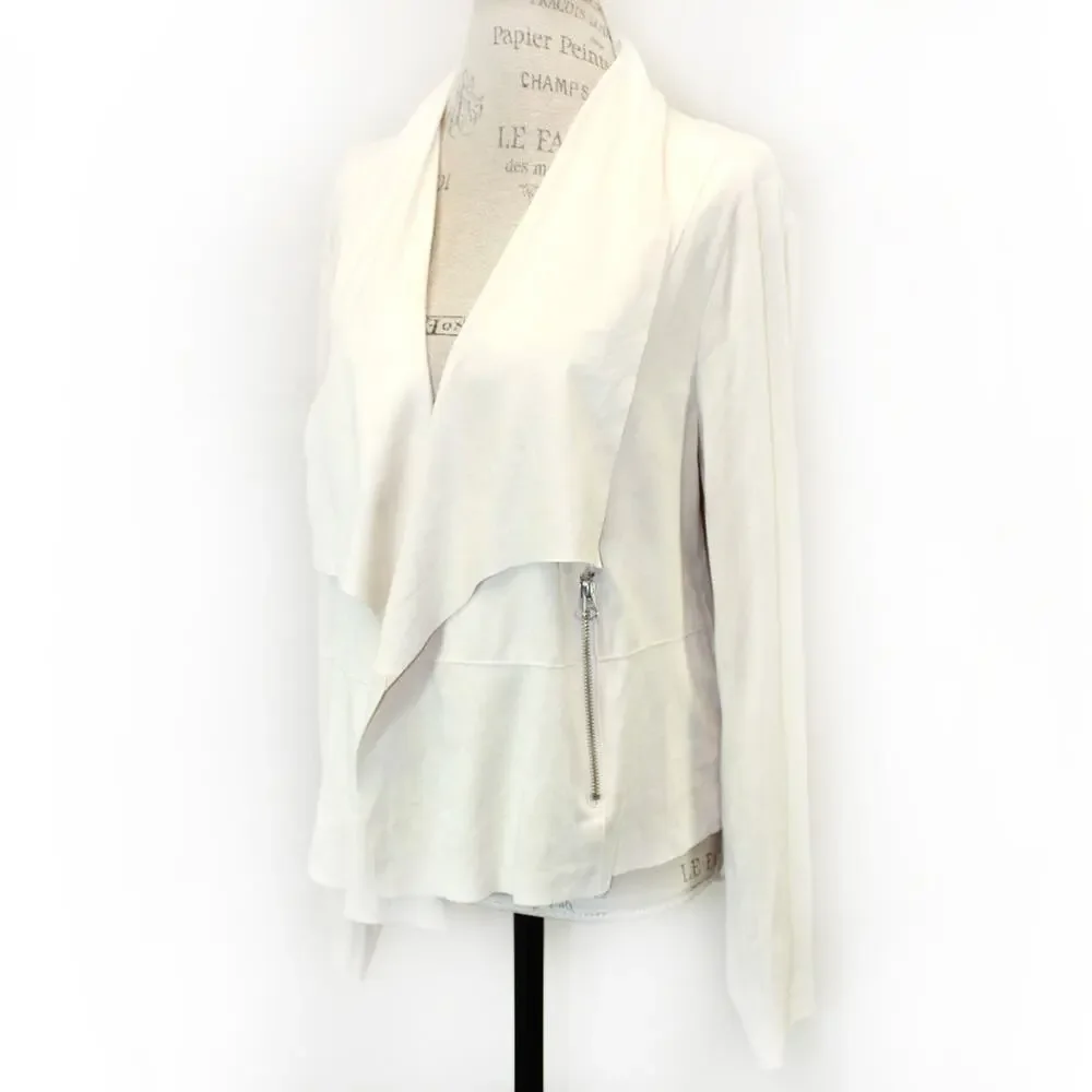Sofia Jeans by Sofia Vergara Cardigan Faux Suede Open Front Soft Zip Pocket XL